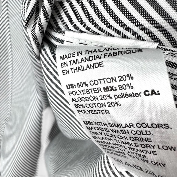 Chico’s Women’s Blue & White Strip Animal Print Accent Size 1 Tunic Top - Picture 6 of 6